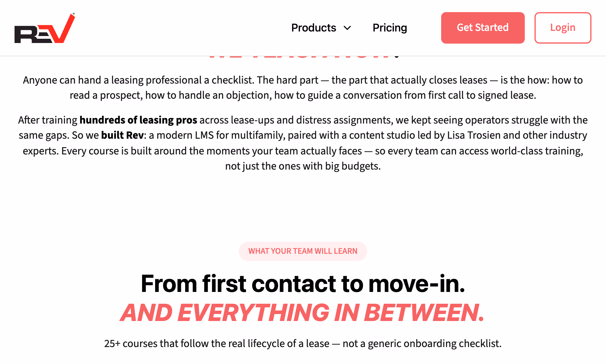 Rev Leasing course platform and dashboard